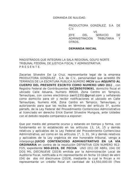 Result Images Of Modelo Escrito De Demanda Contencioso Administrativo