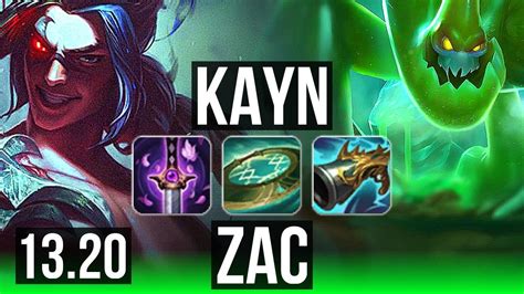 KAYN Vs ZAC JNG 4 8M Mastery 14 1 5 1700 Games Legendary BR