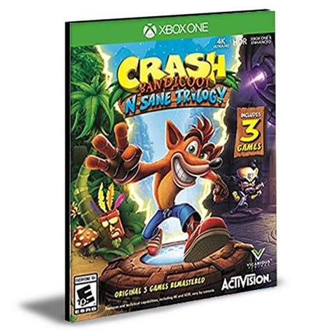 Crash Bandicoot N Sane Trilogy Xbox One E Xbox Series Xs MÍdia Digital Rafa Gamer