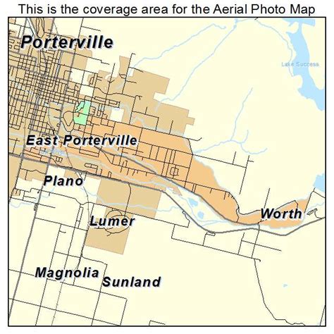 Aerial Photography Map Of East Porterville Ca California