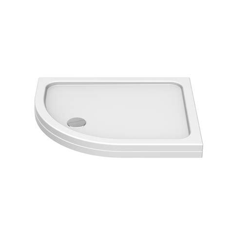 Kudos K Stone Slimline Offset Quadrant Shower Tray White With Riser Kit