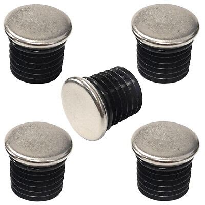 5x Bouchon de tube rond embout rentrant tuyau chromé acier chaise