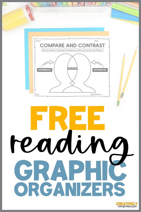 The Free Reading Graphic Organizer Is Shown With Pencils And Crayons On It