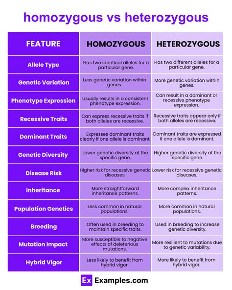 Homozygous Vs Heterozygous Differences With Example