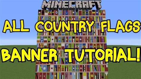 Minecraft 1 8 All Country Flags On Banner Tutorial 200 Flags