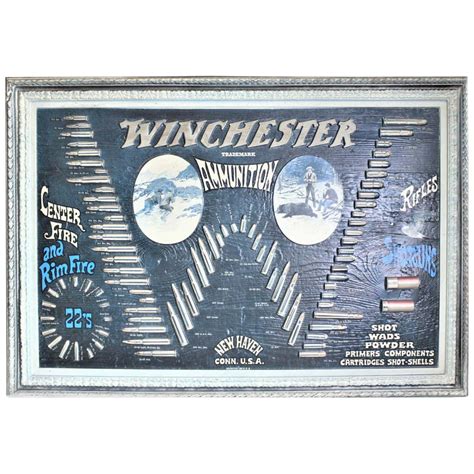 Midcentury Era Winchester Molded Ammunition Advertising Store Wall Display For Sale At 1stdibs