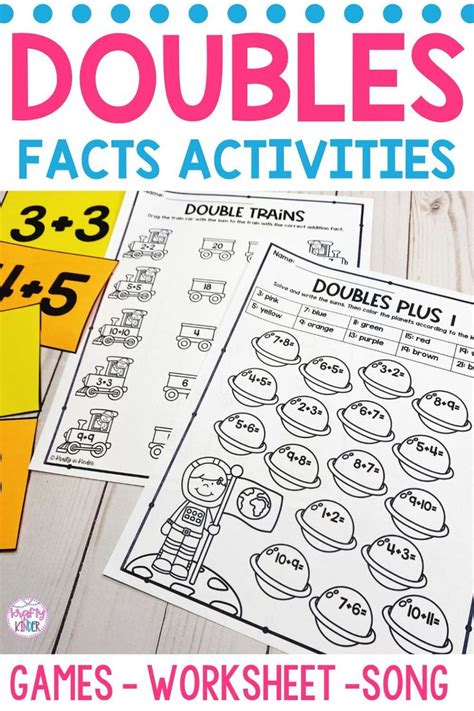 the doubles worksheet is filled with numbers and symbols