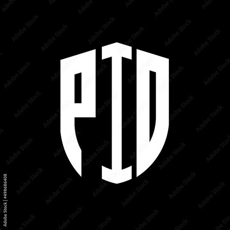 Pid Letter Logo Design Pid Modern Letter Logo With Black Background