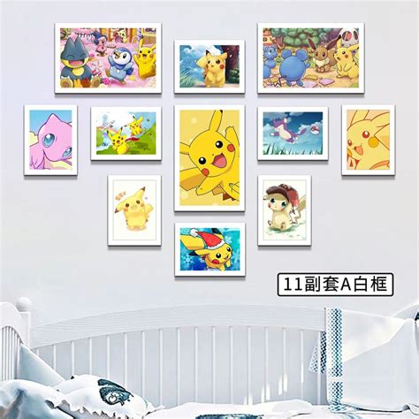 Pokemon พร้อมส่ง โปเกมอน สติกเกอร์วอลเปเปอร์ ลายปิกาจู มีกาวในตัว กัน