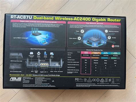 ASUS AC2400 Dual Band Gigabit WiFi Router RT AC87U 電腦科技 商務用科技產品