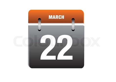 22. März-Kalender-Symbol | Stock-Vektor | Colourbox