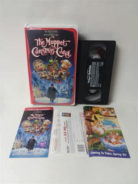 DISNEY JIM HENSON VHS Video THE MUPPET CHRISTMAS CAROL Movie In Clam