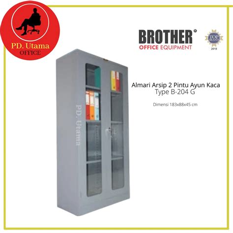 Jual Lemari Tinggi Pintu Ayun Kaca Brother B G Lemari Arsip