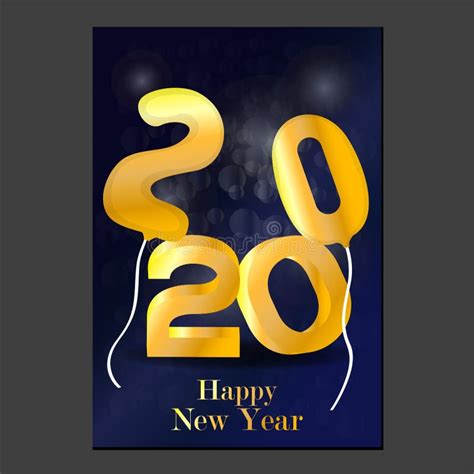 Happy New Year 2020 Card Stock Vector Illustration Of Texture 167716543