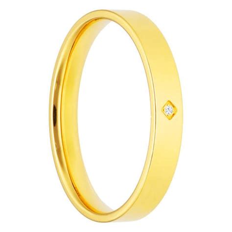 Alliance Or Jaune Diamant Ct De Mm Amore Ocarat