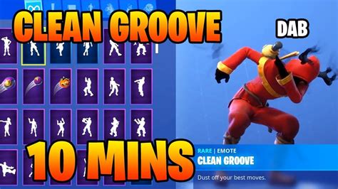 Fortnite Clean Groove Emote Dance 10 Mins Youtube