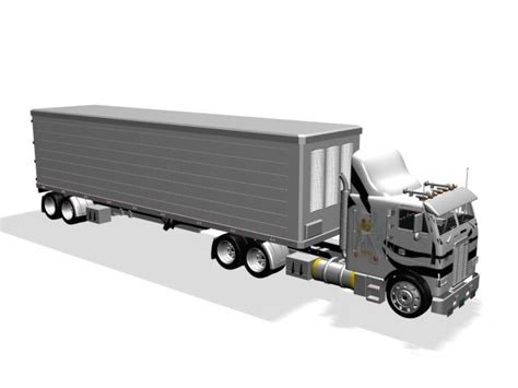 Semi-trailer truck 3d model 3ds max files free download - modeling ...