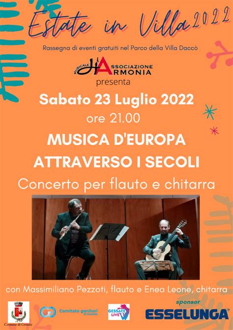 Concerto Musica D Europa Attraverso I Secoli Estate In Villa