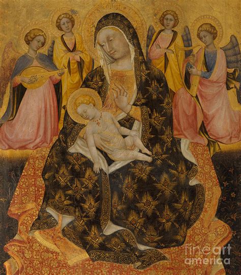 Madonna And Child With Angels Painting By Pietro Di Domenico Da