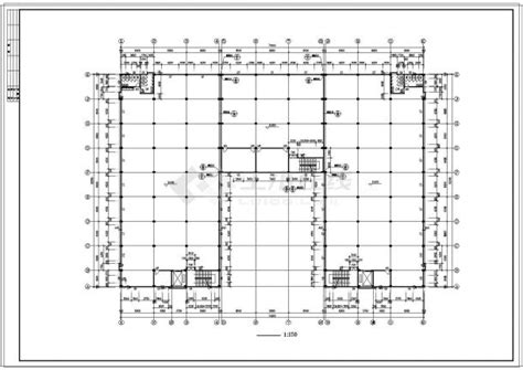 厂房设计某地区四层厂房建筑详细cad施工设计图纸工业建筑土木在线