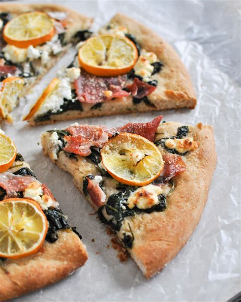 Creamy Spinach, Prosciutto, Goat Cheese and Meyer Lemon Pizza | How ...