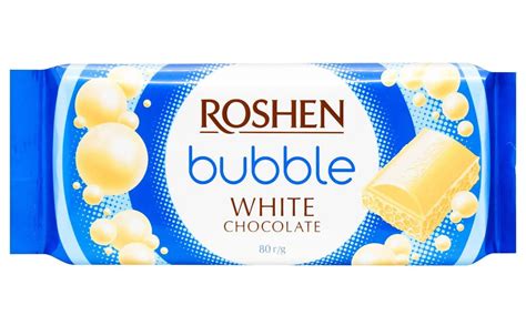 Roshen Czekolada Biała z Bąbelkami 80g Ukraina Shop