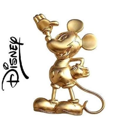 Disney Jewelry Disney Mickey Mouse Pin Brooch Gold Vintage Napier Poshmark