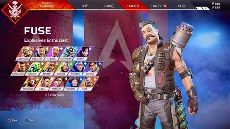 Apex Legends All Fuse Skins Voicelines Banners More 30 30 Repeater Skins Youtube