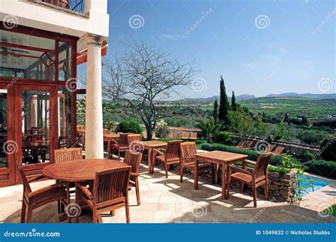 Luxury Rustic Hotel And Swimming Pool In Countryside Stock Photo ...