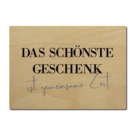 LUXECARDS POSTKARTE aus Holz DAS SCHÖNSTE GESCHENK IST GEMEINSAME ZEI