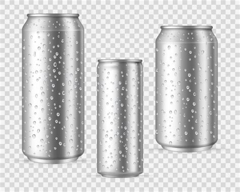 Metal Tin Can Canned Foods Mockup Aluminium Vector Image