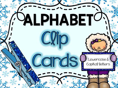 Winter Alphabet Clip Cards Lowercase And Uppercase Letters