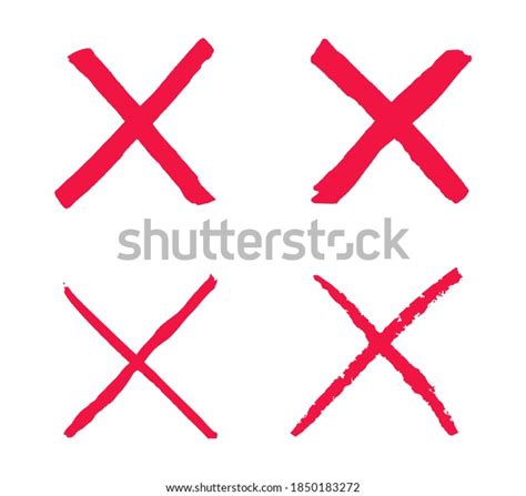 Hand Painted Letter Xgrunge Red X Stock Vector Royalty Free