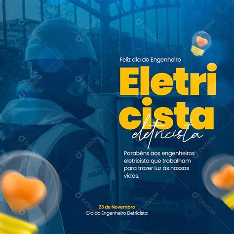 Parabéns Feliz Dia do Engenheiro Eletricista 23 de Novembro Social