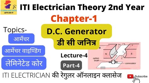 ITI ELECTRICIAN THEORY 2nd year Chapter 1 part 4 D C Generator ड