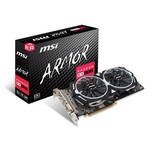 Placa De Vídeo Amd Radeon Rx 580 8gb Pci E Msi Armor Rx 580