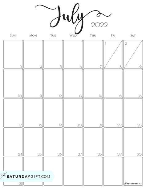 Cute Printable July Calendar 2024 Calendar 2024 Printable Calendar 2024