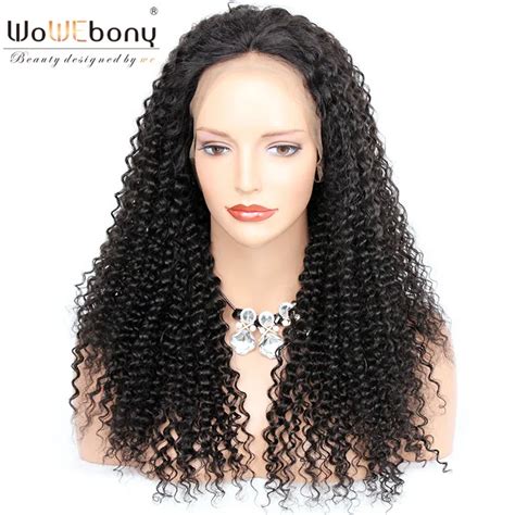 360 Lace Frontal Wigs Pre Plucked Natural Hairline Kinky Curly Wigs For