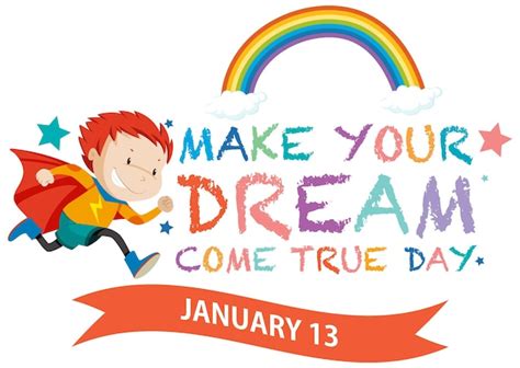 Free Vector Make Your Dreams Come True Banner Design