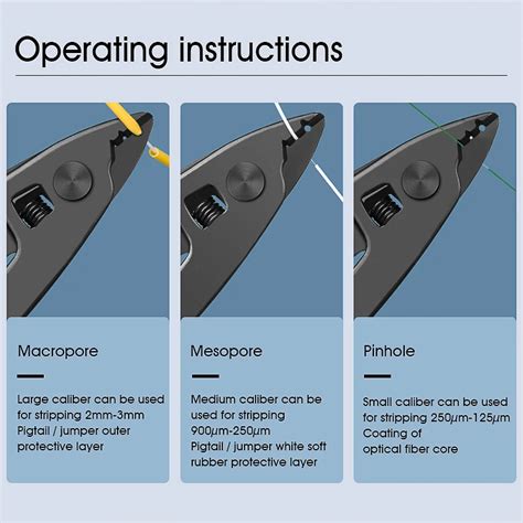 FIBRE OPTIQUE Pince à dénuder fibre optique FTTH Outils à trois ports