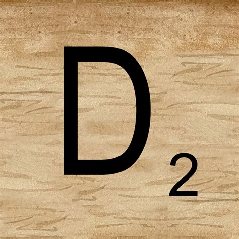 Watercolor Illustration Of Letter D In Scrabble Alphabet Wooden Scrabble Tiles To Compose Your