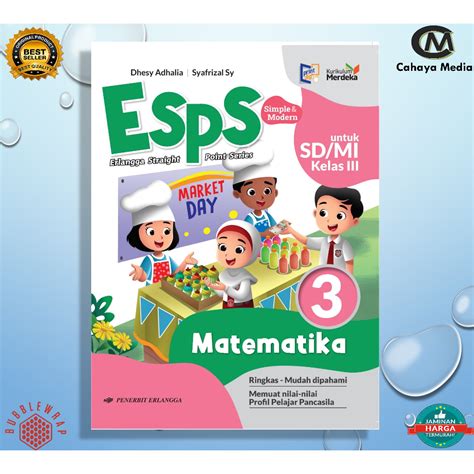 Jual Penerbit Erlangga ESPS MATEMATIKA 3 KURIKULUM MERDEKA Shopee