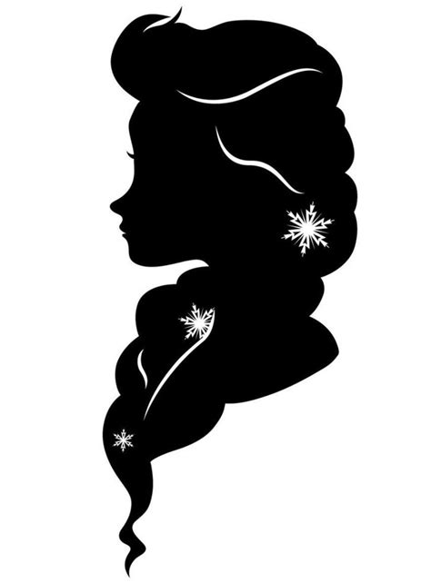 Frozen Elsa Silhouette SVG File Etsy Canada Frozen Silhouette