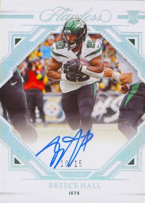 Breece Hall 2022 Flawless RFS BH Rookie Frame Signatures Silver 15