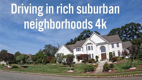 Driving In Rich Suburban Neighborhoods Marlboro New Jersey K