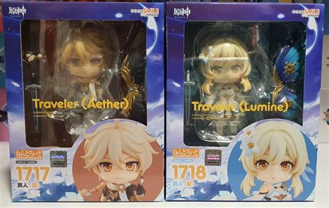 Genshin Impact Nendoroid Traveler Aether Lumine Set Of Hobbies