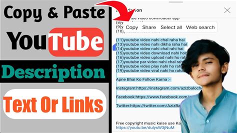 How To Copy Text From Youtube Description Description Ko Copy Kaise