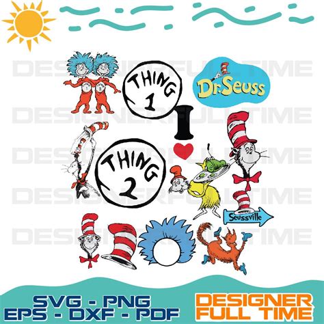 Dr Seuss Bundle Svg Green Ham Svg Files One Thing Svg Artofit