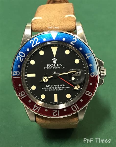 Rolex 1675 Oyster Perpetual GMT Master MK IV Dial With Leather Strap