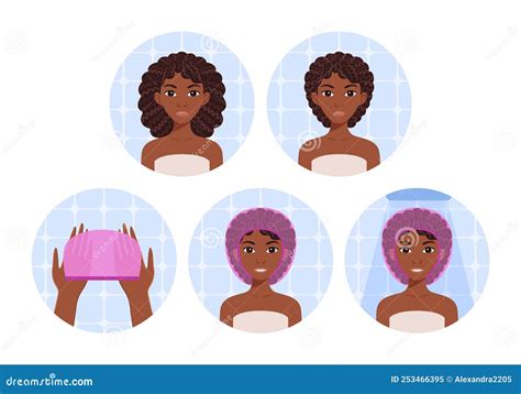 Pretty Afro Black Girl And Dandruff On Her Head For Medical Design